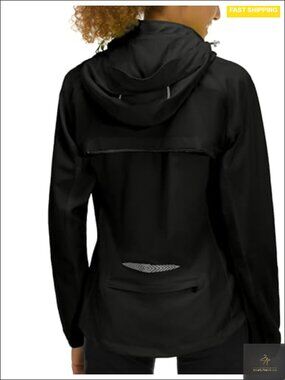 Women's Packable Cycling Rain Jacket Convertible Vest 5 Pockets